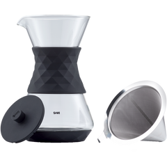 Pour-Over Glass Coffee Maker Modern Design by SAKI