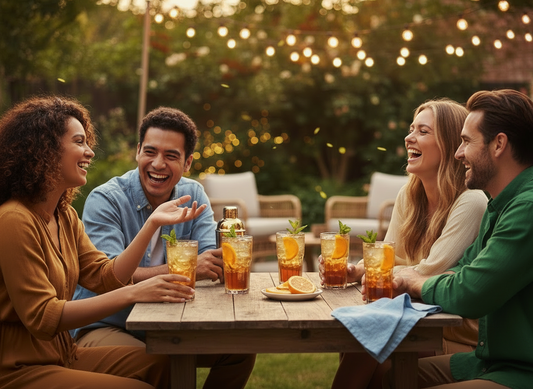 Friends enjoying Soulfully Spoked Ice Tea