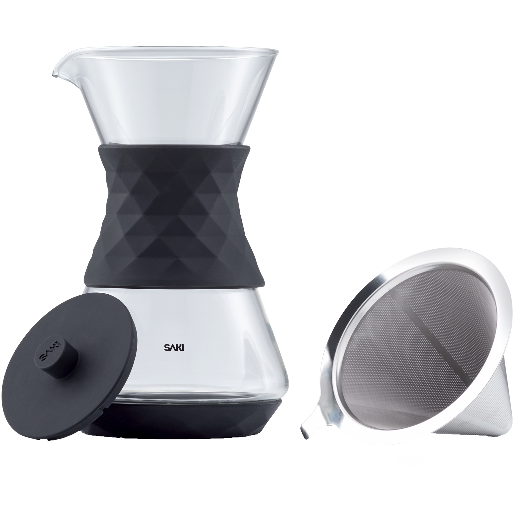 Pour-Over Glass Coffee Maker Modern Design by SAKI