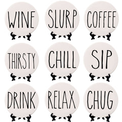 Minimalist Coasters Set - Modern Absorbent Drink Coasters for Home Decor